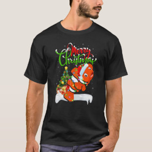 Clownfisch-Weihnachtsdekorationen Weihnachtsmann C T-Shirt