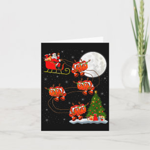 Clownfisch Weihnachtsmann Schlitten Fliegender Lus Karte