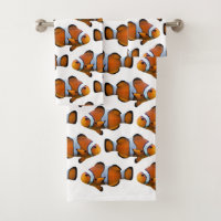 Clownfish Frenzy Badewanne Handtuch Set