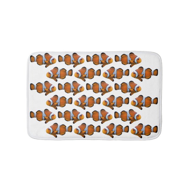 Clownfish Frenzy Bath Mat (Farbe auswählen) Badematte (Vorderseite)