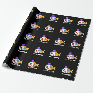 Clownfish Funny Animal Fish Pub Dark BG Geschenkpapier