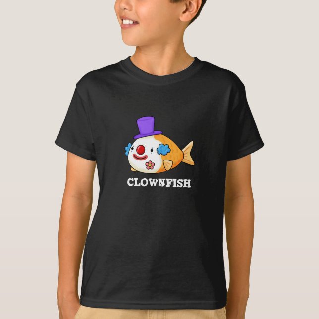 Clownfish Funny Animal Fish Pub Dark BG T-Shirt (Vorderseite)