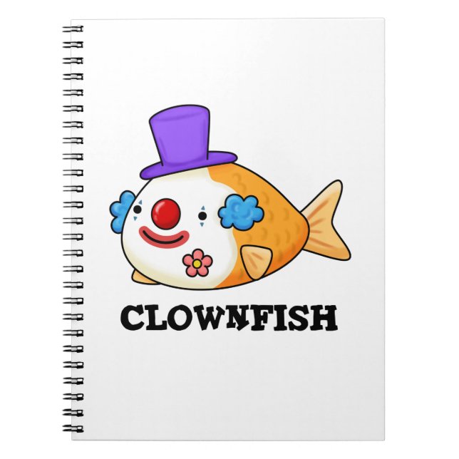 Clownfish Funny Animal Fish Puff Notizblock (Vorderseite)