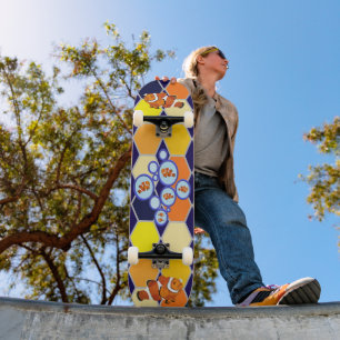 Clownfish Handgezeichnete Kunst Skateboard