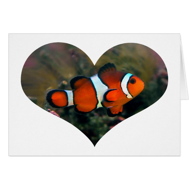Clownfish Herz-Karte (Vorderseite (Horizontal))