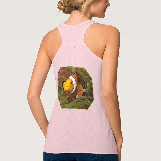 Clownfish in green anemone. Photographic Design |  Tank Top (Rückseite)