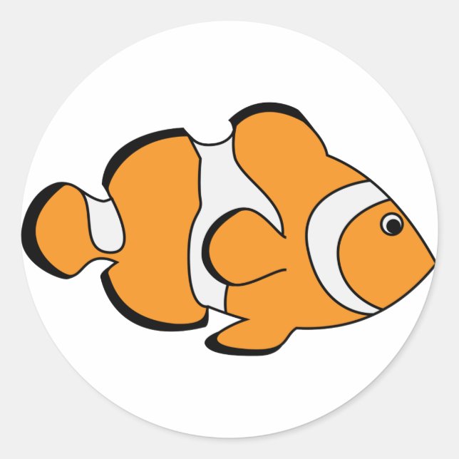 Clownfish Runder Aufkleber (Vorderseite)