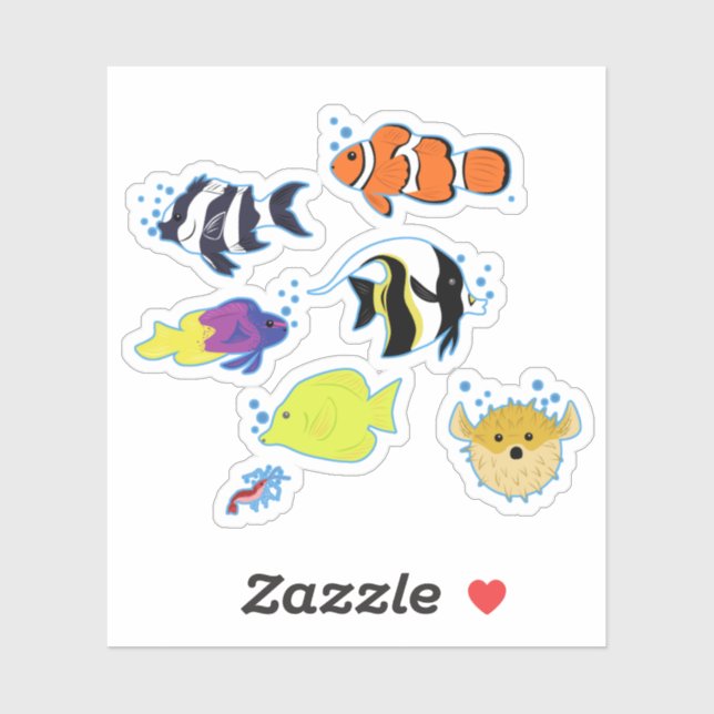 Clownfish und Freunde Aufkleber (Blatt)