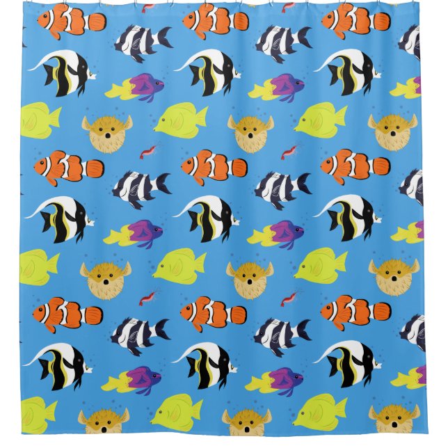 Clownfish und Freunde Duschvorhang (Vorderseite)