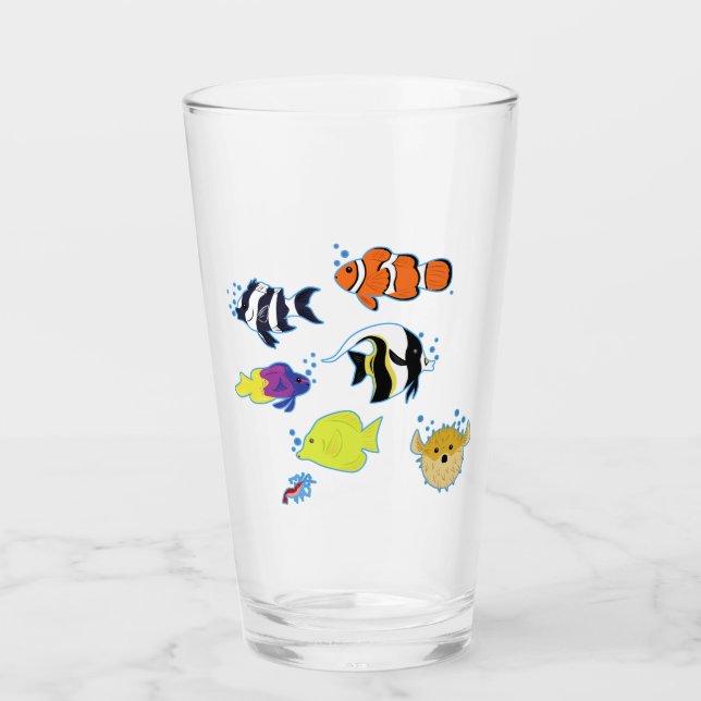 Clownfish und Freunde Glas (Vorderseite)