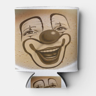 Clowngesicht in Kaffeeschaum Dosenkühler