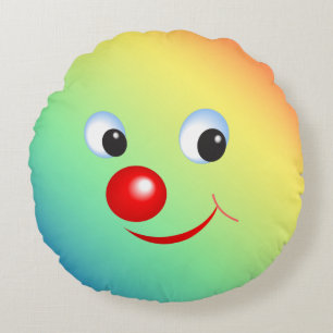 Clowngesicht Rundes Kissen
