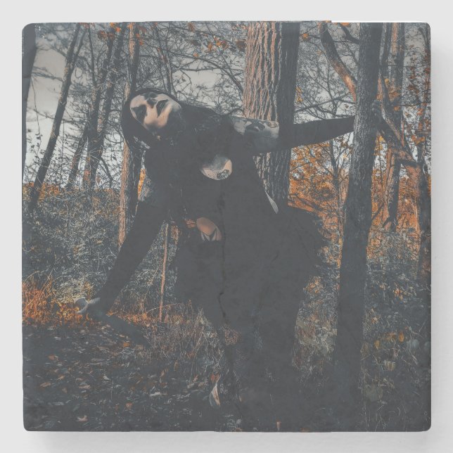 Clownin' Around In Da Woods Steinuntersetzer (Vorderseite)