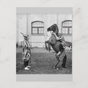 Clowning auf einem Pferd, 1915 Postkarte