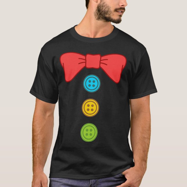 Clownkostüm Anzug Bow Krawatte Sonnenlicher Hallow T-Shirt (Vorderseite)