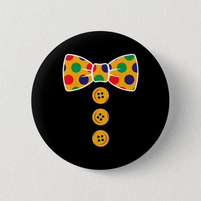 Clownkostüm Halloween Funny Circus Clown Geschenk Button (Vorderseite)