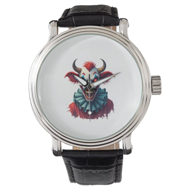 Clownkuh des Terrors Armbanduhr (Vorderseite)