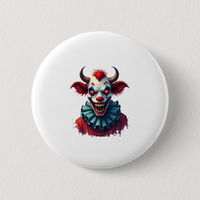Clownkuh des Terrors Button (Vorderseite)