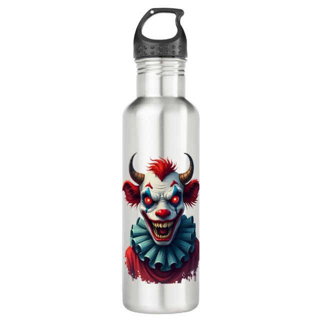 Clownkuh des Terrors Edelstahlflasche (Vorderseite)