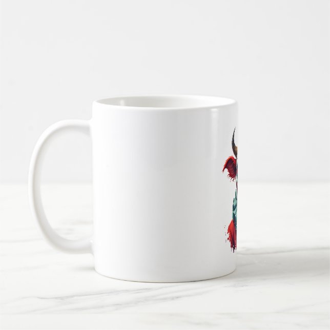Clownkuh des Terrors Kaffeetasse (Links)