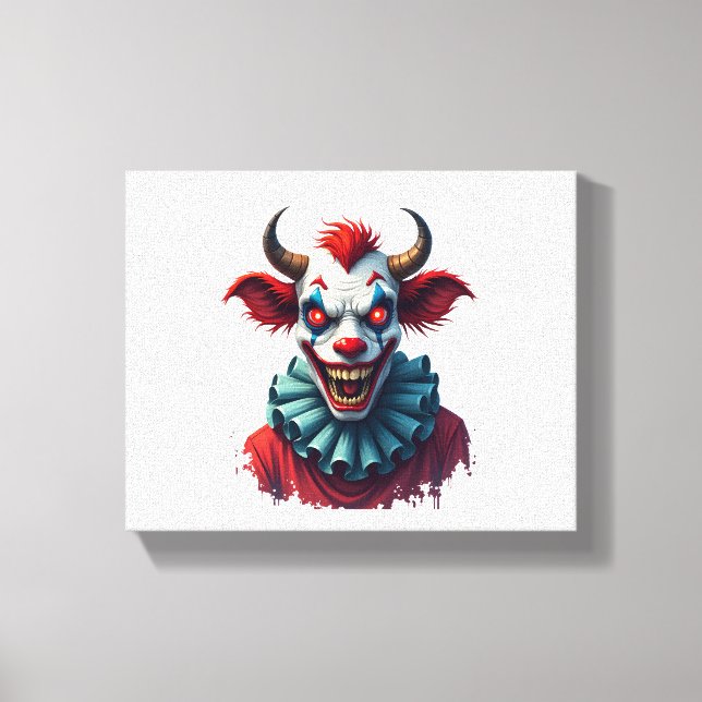 Clownkuh des Terrors Leinwanddruck (Vorderseite)