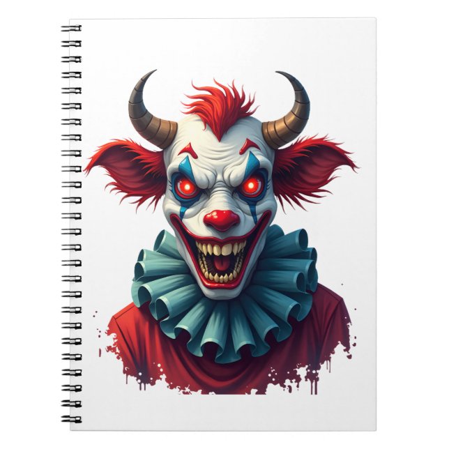 Clownkuh des Terrors Notizblock (Vorderseite)