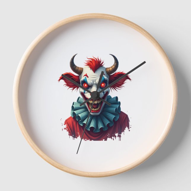 Clownkuh des Terrors Uhr (Vorderseite)