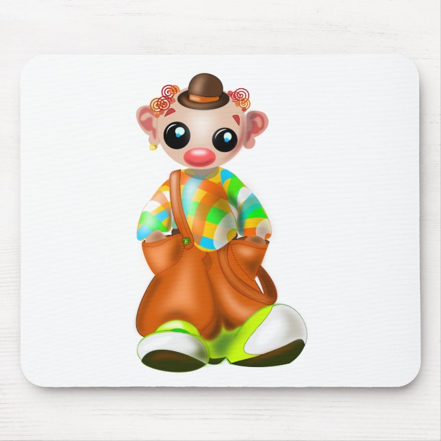 Clownmäuse-Pad - Benutzerdefinierte Farben - Text Mousepad (Vorne)