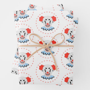 Clownpapier Geschenkpapier Set