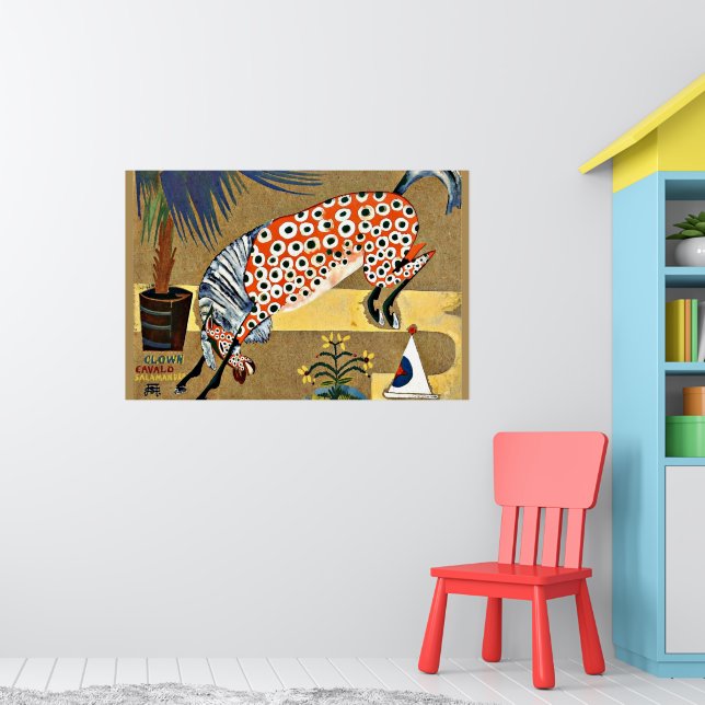 Clownpferd, Kunstmalerei, Poster (Kinderzimmer 1)
