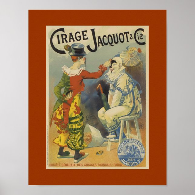 Clowns Cirage Jacquot Poster d'art Vintage (Devant)