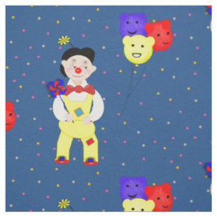 Clowns Funny Niedlich Kids Circus Thema farbig Stoff