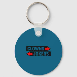 Clowns links, Joker rechts sarkastisch Schlüsselanhänger