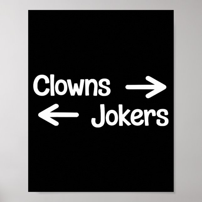 Clowns rechts, Joker links  Poster (Vorne)