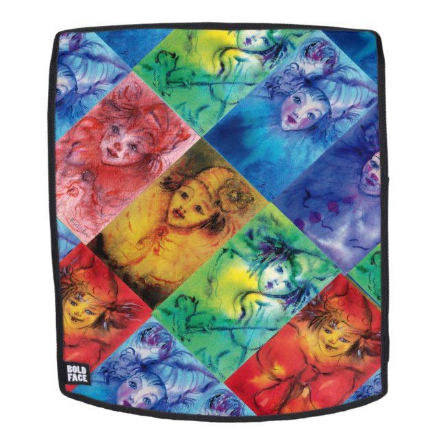 CLOWNS SAMMLUNG Venezianische Maskenfassaden Rucksack (Abnehmbare Front)