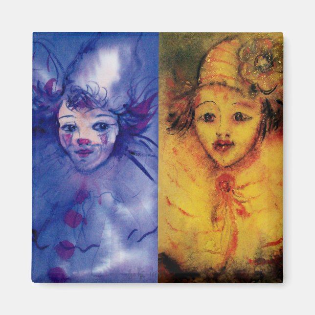 CLOWNS SAMMLUNG / Venezianischer Masquearde Ball Magnet (Vorne)