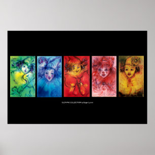 CLOWNS SAMMLUNG / Venezianischer Masquearde Ball Poster