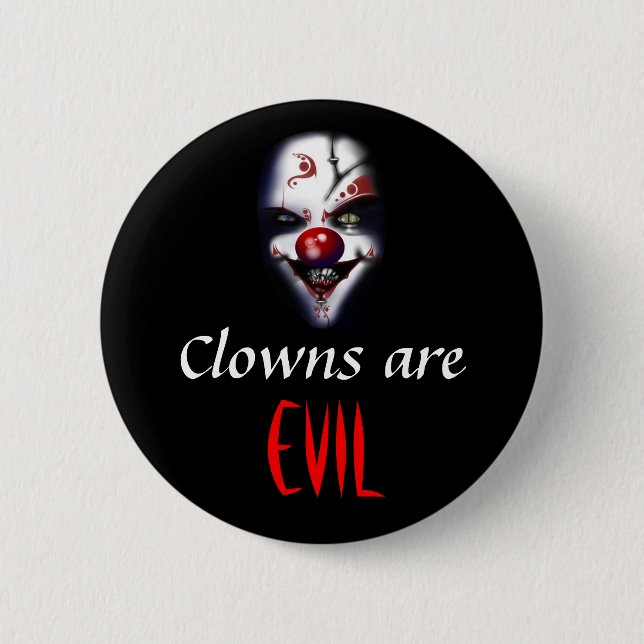 Clowns sind schlecht button (Vorderseite)