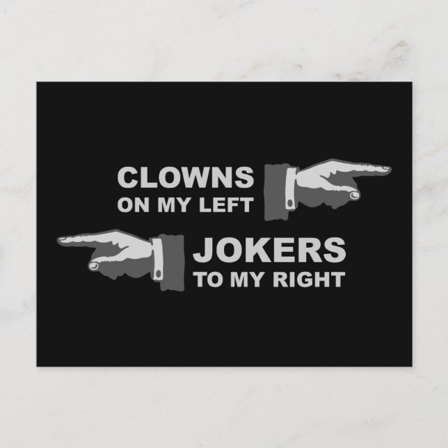 Clowns und Joker Postkarte (Vorderseite)