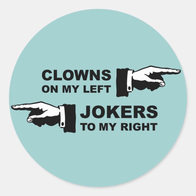 Clowns und Joker Spaß Runder Aufkleber (Vorderseite)