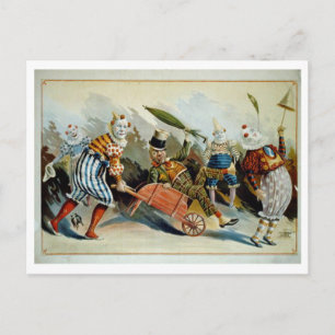 Clowns Vintage-Postkarte Postkarte