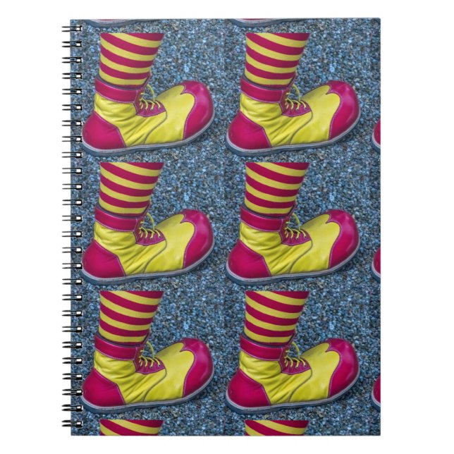Clownschuh-Notizbuch Notizblock (Vorderseite)