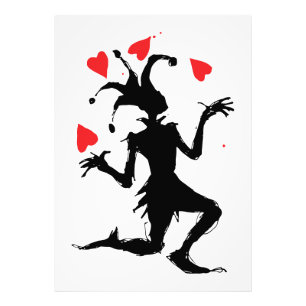 Clownspiel mit Herz Fotodruck