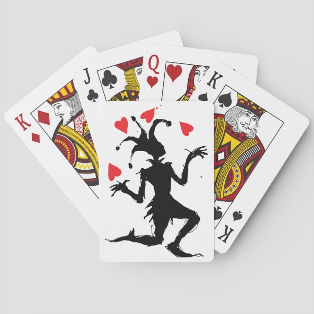 Clownspiel mit Herz Spielkarten (Rückseite)