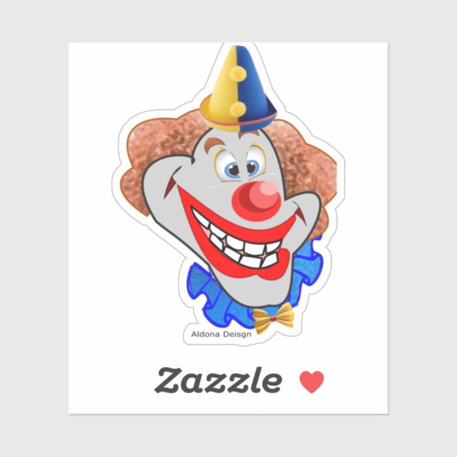 Clownsticker Aufkleber (Blatt)