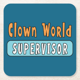 Clownweltberater Rechteckiger Pappuntersetzer