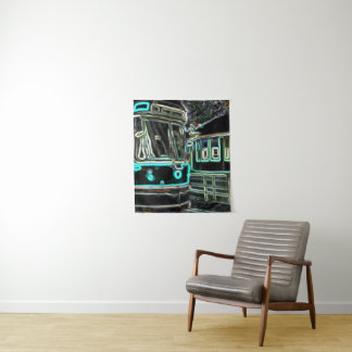 CLRV Neon at stn Small Tapestry Wandteppich