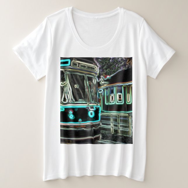 CLRV Neon at stn Womens Plus Size T - Shirt (Design vorne)