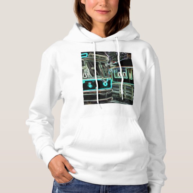 CLRV Neon im Stn Women's Basic Hooded Sweatshirt (Vorderseite)