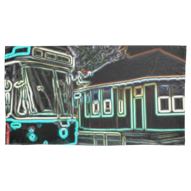 CLRV Neon stn King Size Dual Pillowcases Kissenbezug (Vorderseite-Links)